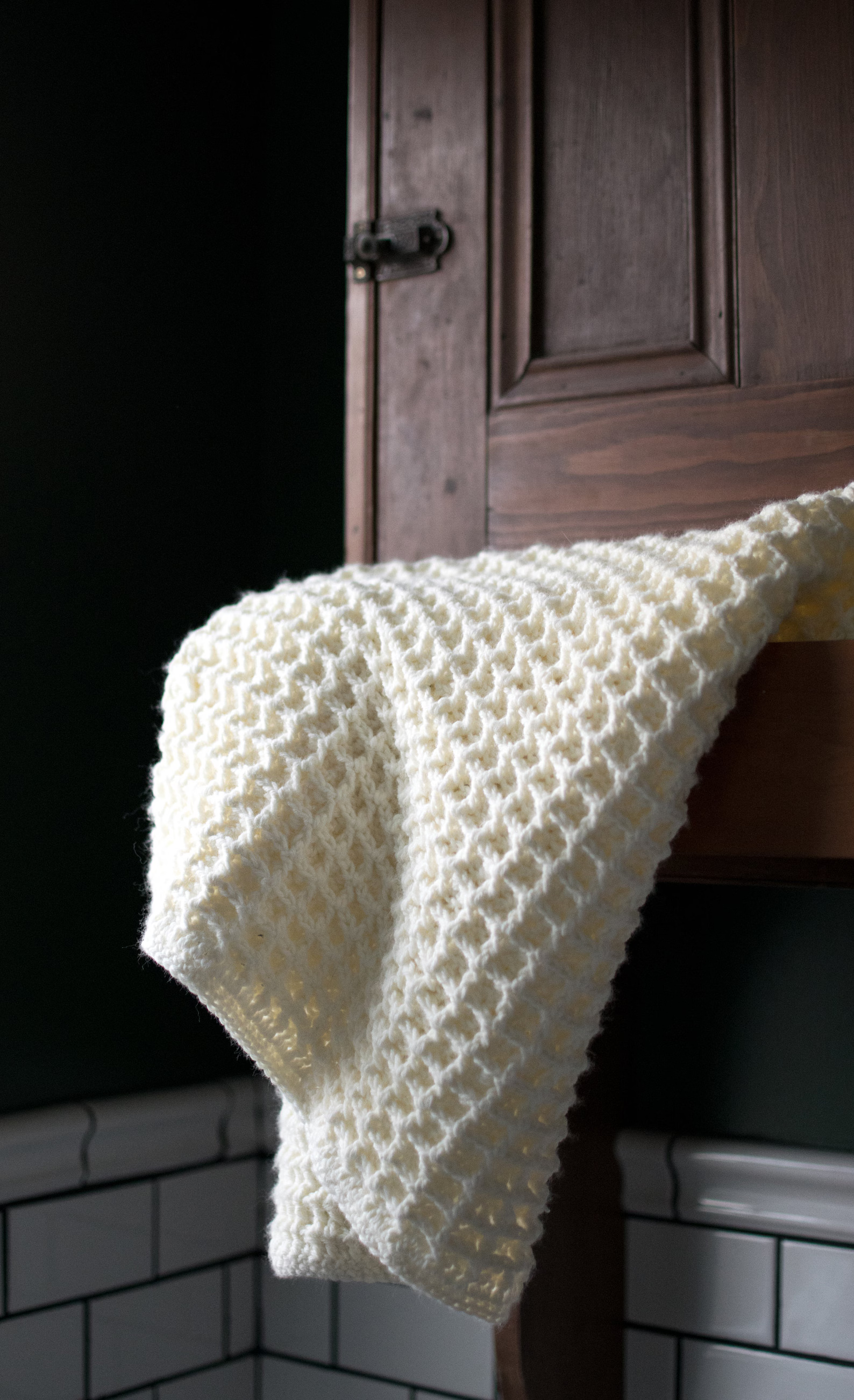 Waffle Blanket Crochet Pattern