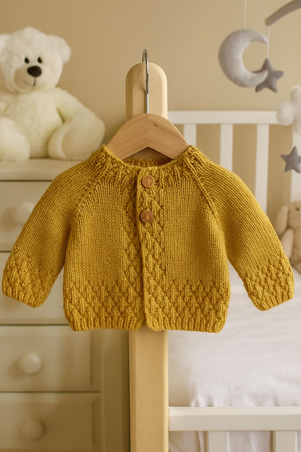Pineapple Cardigan and Romper set Knitting Pattern