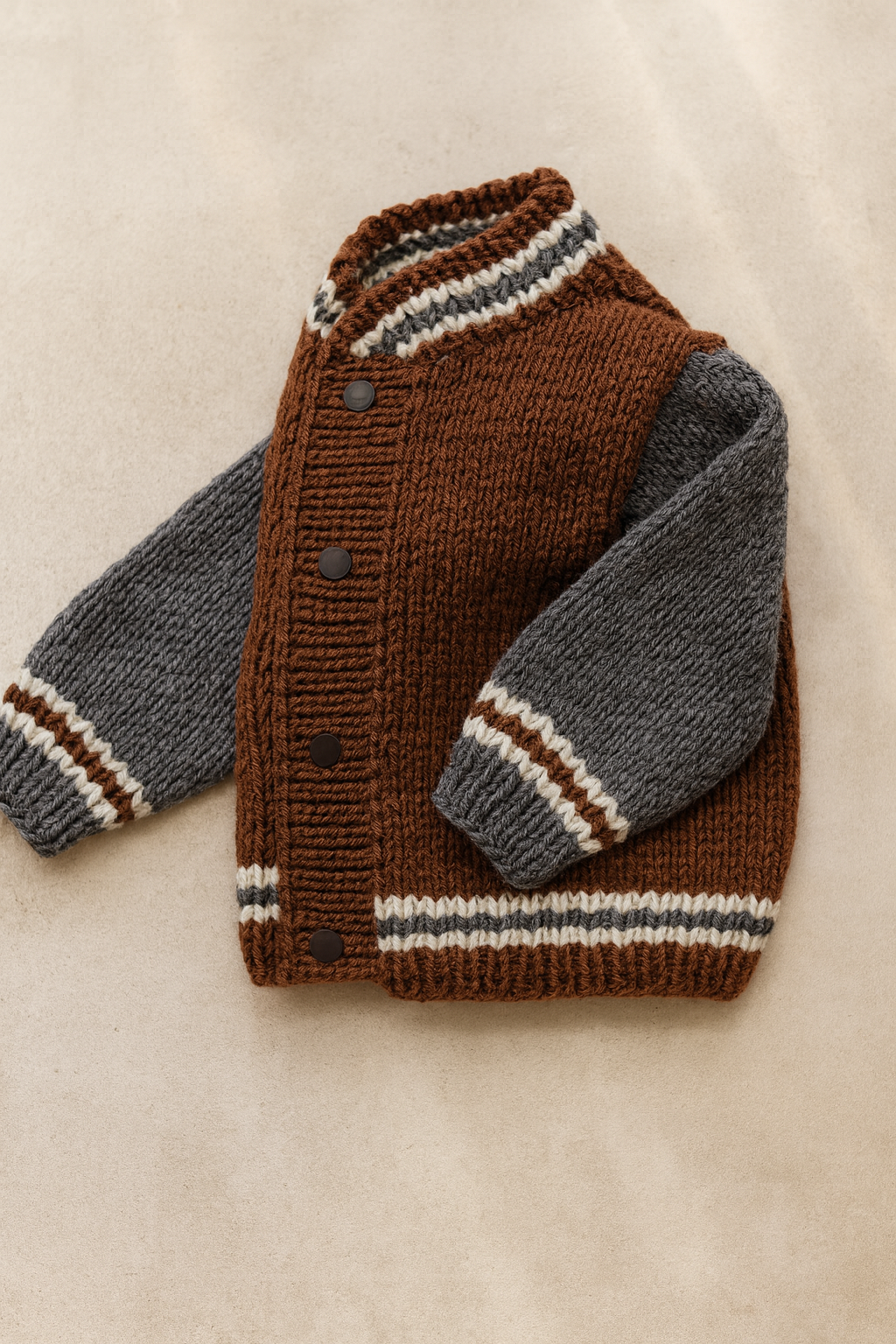 Kids Varsity Jacket Knitting Pattern
