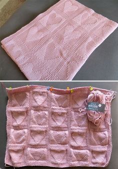 Charlotte Heart Baby Blanket – Reversible Knitting Pattern