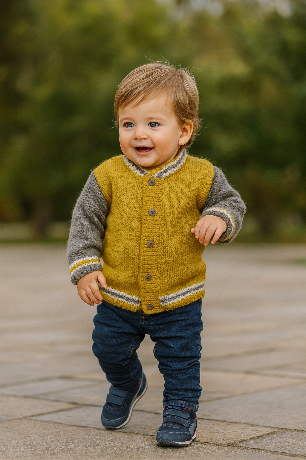 Kids Varsity Jacket Knitting Pattern