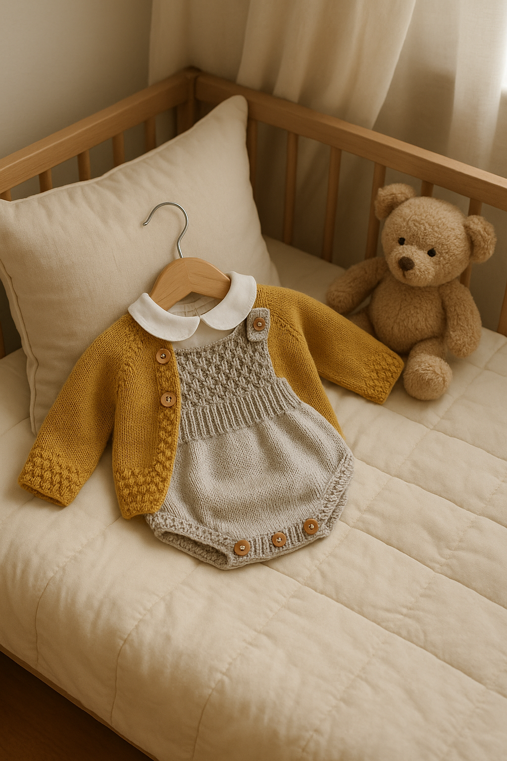 Pineapple Cardigan and Romper set Knitting Pattern