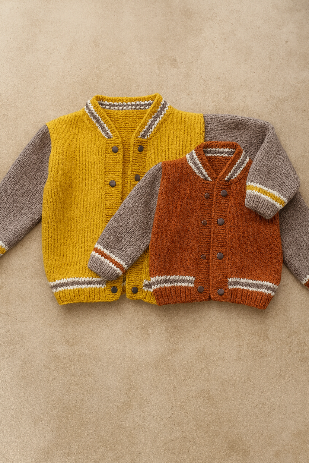 Kids Varsity Jacket Knitting Pattern