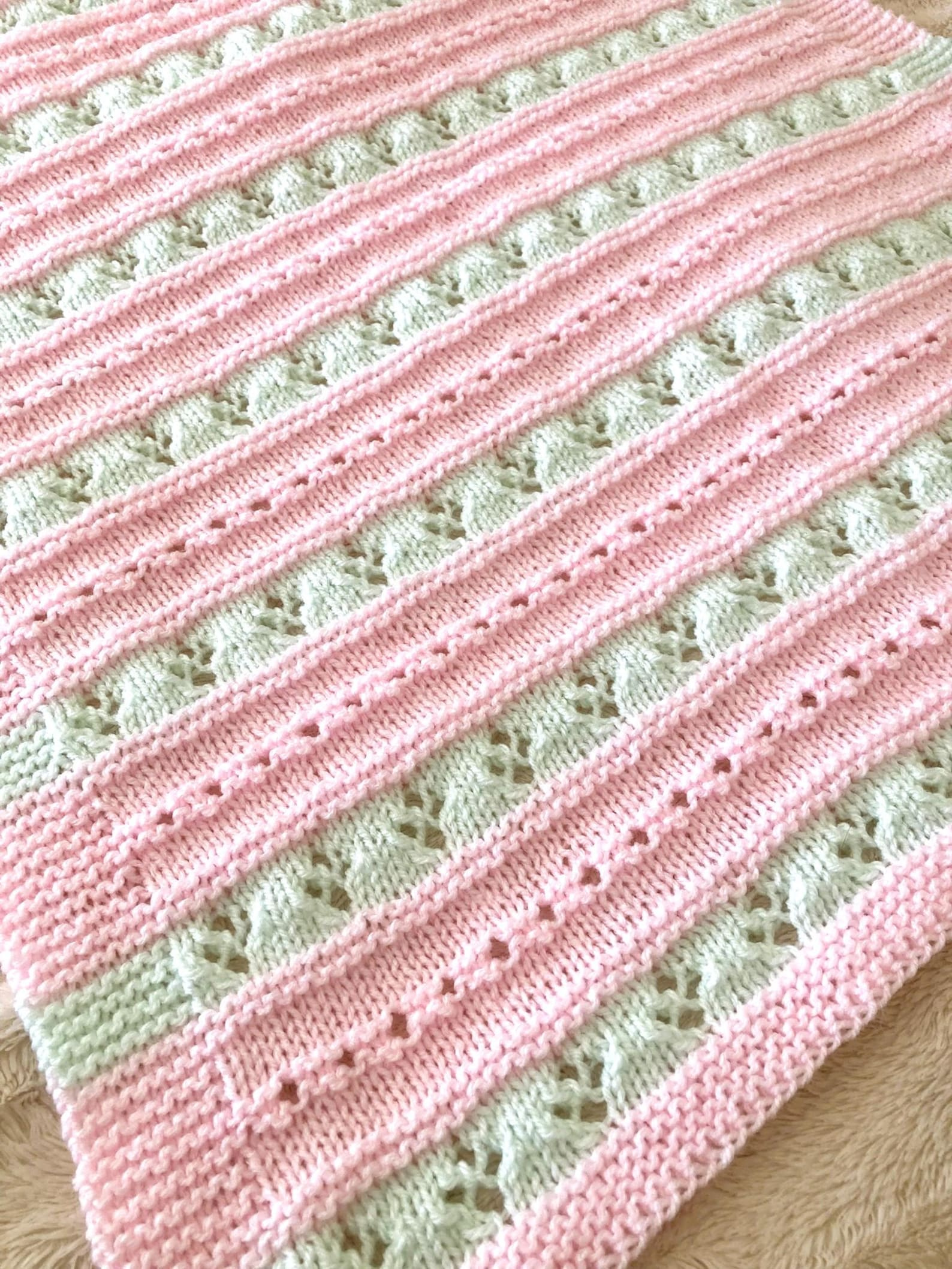 Alana Pattern Alana Baby Blanket Knitting pattern – hookandcraft