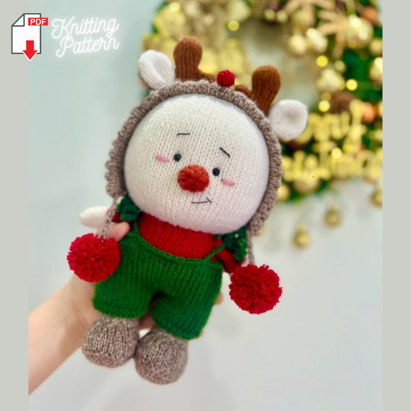 Snowman Christmas Ornament Knitting Pattern