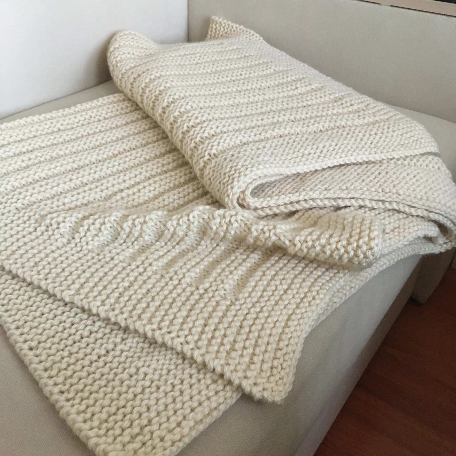 Cozy Throw Blanket - Knitting Pattern -(Multiple Sizes).