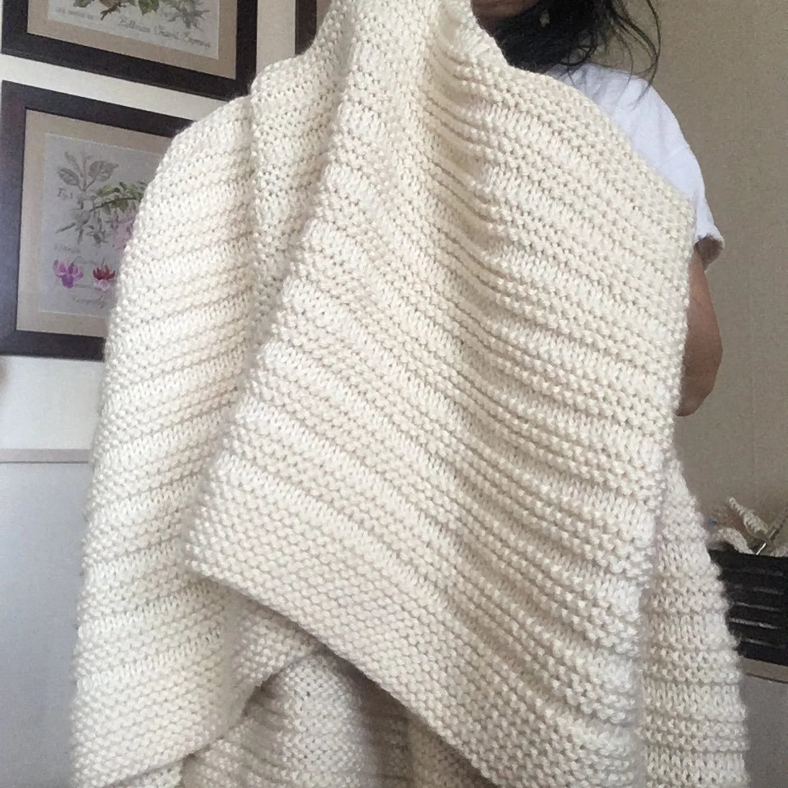 Cozy Throw Blanket - Knitting Pattern -(Multiple Sizes).