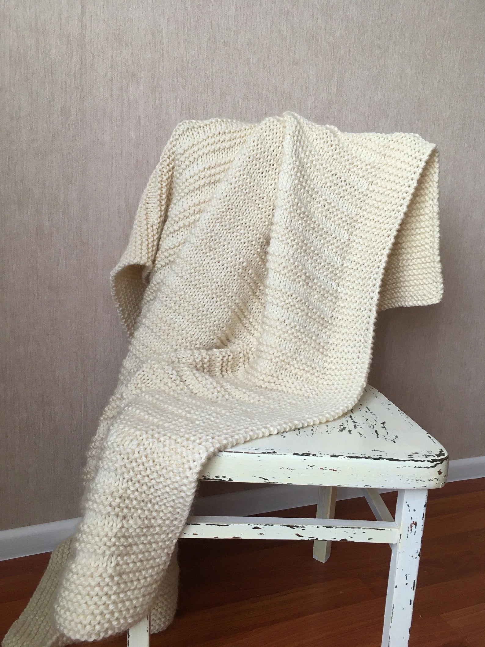 Cozy Throw Blanket - Knitting Pattern -(Multiple Sizes).